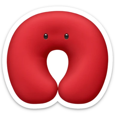 red Travel Neck Pillow sticker