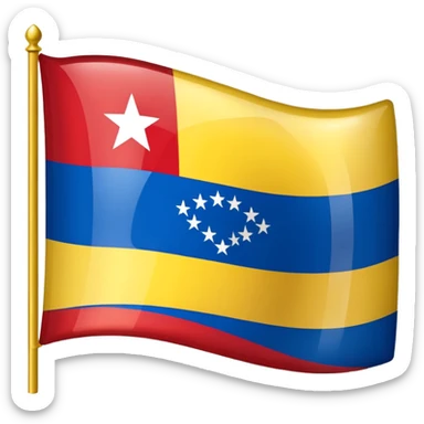 Bandera de Venezuela con destellos  sticker