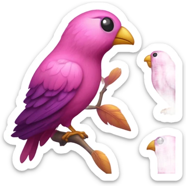 Colas de chapaña rosada sticker