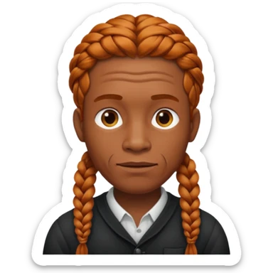 thick very hardginger braids man old sticker