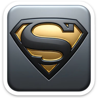Superman Symbol Man of Steel black sticker