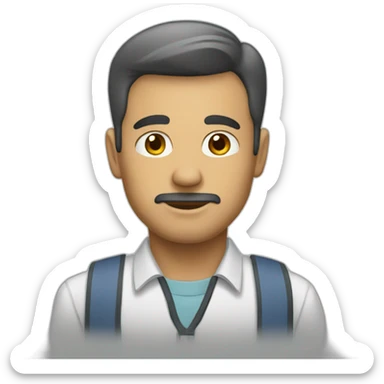 trabajador blanco sticker