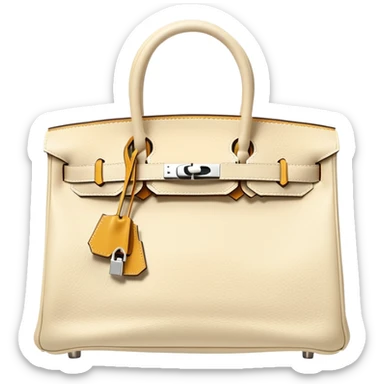 front vanilla hermes birkin bag sticker
