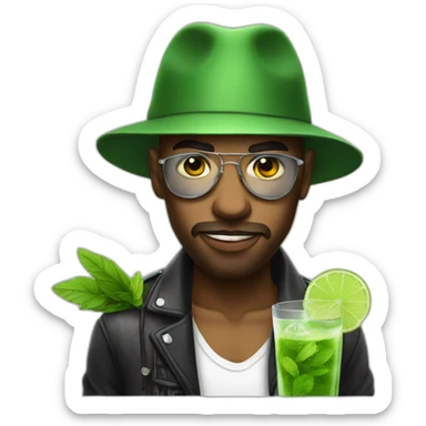 gangsta with mojito  sticker