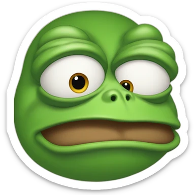 Pepe the frog with heard sticker