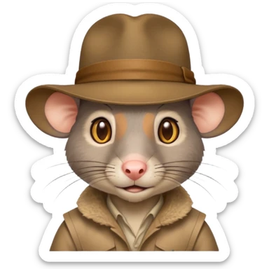 🐀 wearing Indiana jones hat sticker