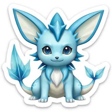 Kawaii Vaporeon-Glaceon-Pokemon full body sticker