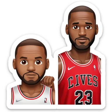 lebron humbling michael jordan sticker