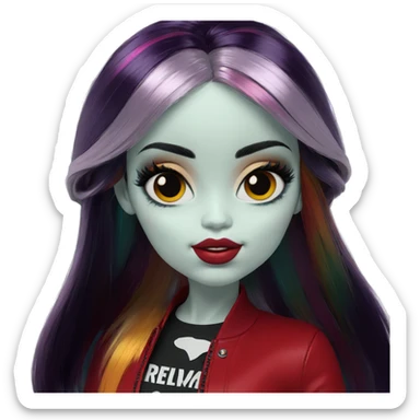 multicolored hair beauty portrait sticker