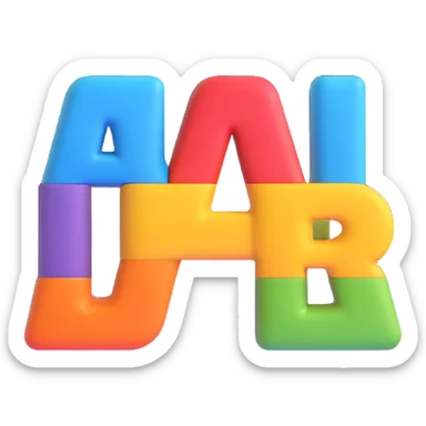 letters HZRP as a logo in distinct microsoft style 3d fluent emojis sticker