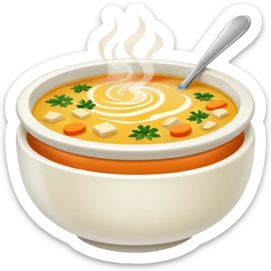 yummy soup in bowl sticker