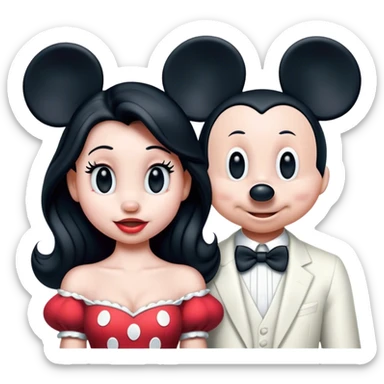 Mickey and Minnie mouse sticker