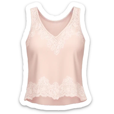 light pink top with lace sticker