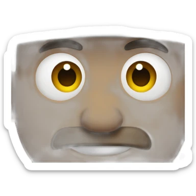 scary thousand yard soldier stare face sticker