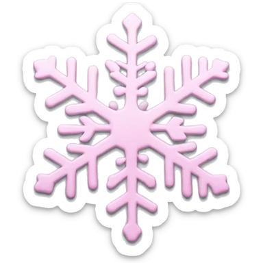 pastel pink snowflake  sticker