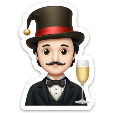 edgar allan poe at christmas sticker
