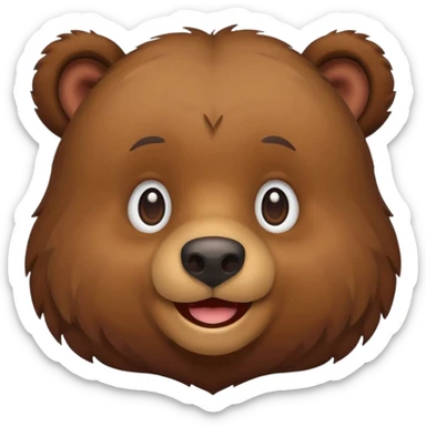 emoji bear grizzly sticker