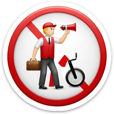 Símbolo de prohibido gordas sticker