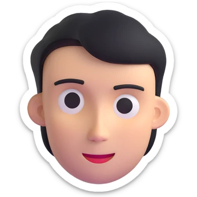 face with a deadpan look and subtle smirk, sarcastic sticker