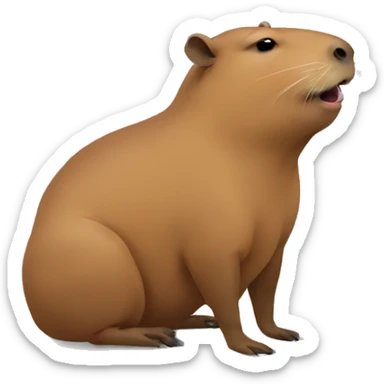 Capybara smoking sticker