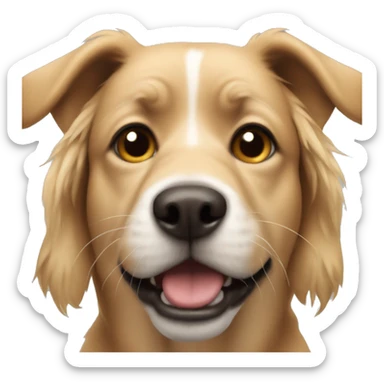 Dog make freaky face  sticker