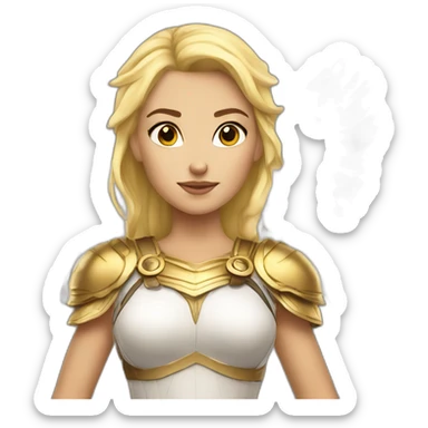 Valkyrie with wings blond  sticker