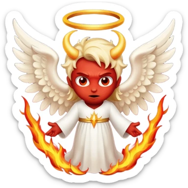 Biblically accurate Angel seraphim make a devil sticker