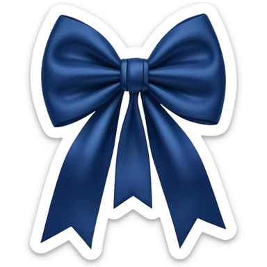 Navy blue bow sticker