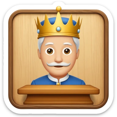 Koning van schaken geef het in de officiële form als die van de spel sticker