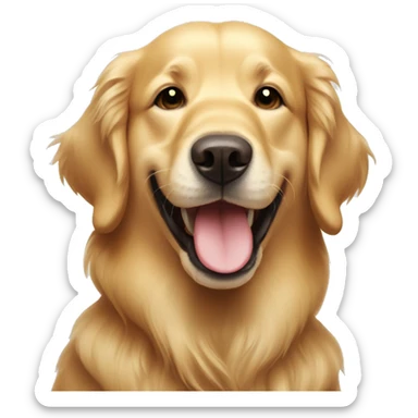 Golden retriver smiling happy sticker