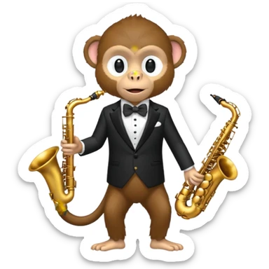 monkey Musician sticker