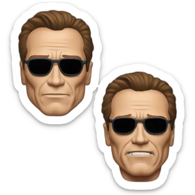 arnold Schwarzenegger in michael myers costume sticker
