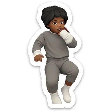 dark-skinned girl in white socks sticker