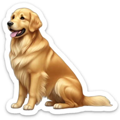 Dog Canine Golden Retriever Full-height sticker