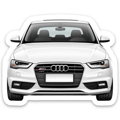 white audi a4 2022 sticker