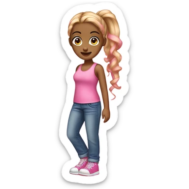 2000s girl pink sticker