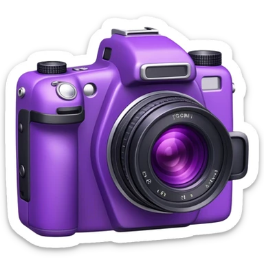 purple professional camera sticker