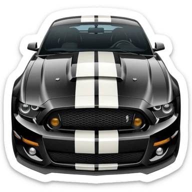 mustang shelby gt500 full black sticker
