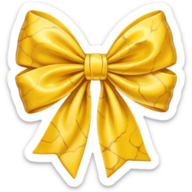 marble yellow bow sticker