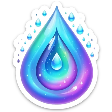 Nebula tear drop sticker
