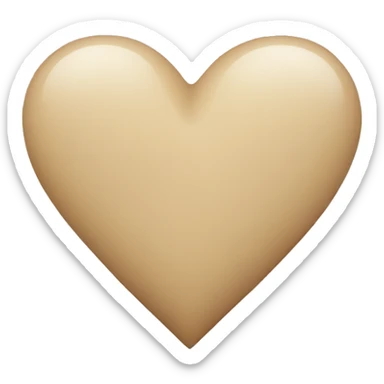 Beige heart sticker