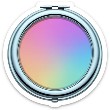 Iridescent compact mirror sticker
