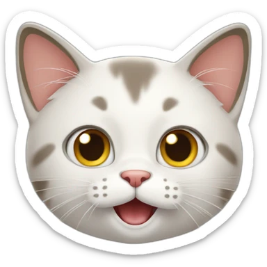 cat looking excited sticker