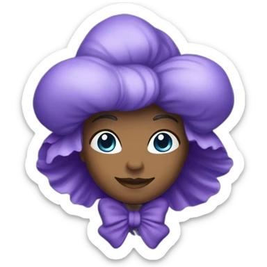 Fleur bleu violette sticker