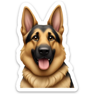 German shepherd with air pods  sticker