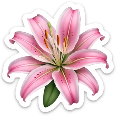 Pink Lily flower sticker