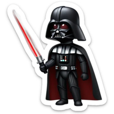 Darth Vader with red light saber sticker