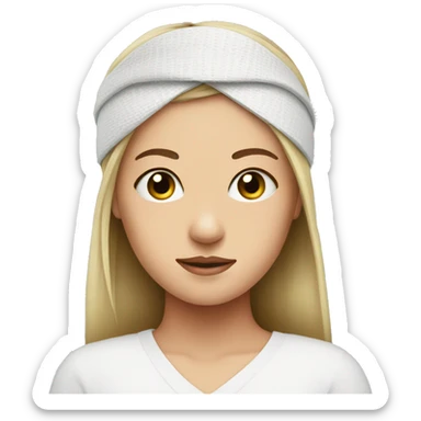 Head bandage on a girl  sticker