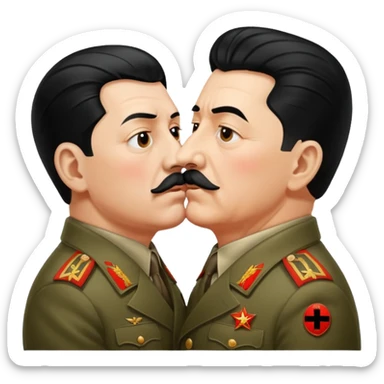 Hitler and Stalin kissing sticker