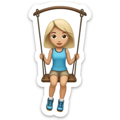swing hike lightskin girl  sticker